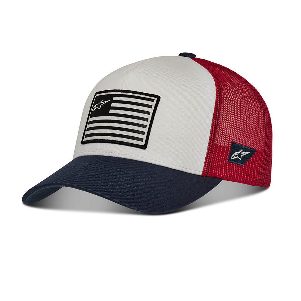 Alpinestars Alpinestars Flag Snapback Cap White/Red/Navy